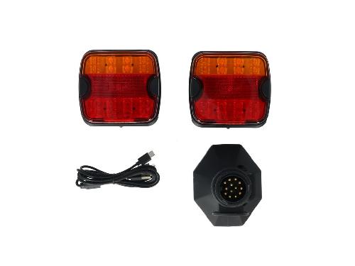 Feux De Remorque Feux Arriere Remorque Magnetique Bluetooth Led Avec Prise 13 Broches
