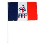 FFF Drapeau avec Tige Coq x3 - archives