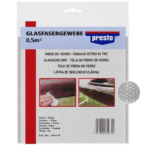 Durcisseur - Resine De Fixation - Fixatif - Vernis Fibre de verre tissage moyen 100x50cm PRESTO