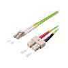 Fibres Optiques Cordon de raccordement Fibre Uniboot OM5 LC-UPC. 0.5m - Vert