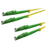 Fibres Optiques Cordon de raccordement Fibre Uniboot OS2 E2000-APC. 5m - Vert Fibres Optiques Cordon de raccordement Fibre Uniboot OS2 E2000-APC. 5m - Vert