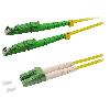 Fibres Optiques Cordon de raccordement Fibre Uniboot OS2 E2000-APC LC-APC. 3m - Vert