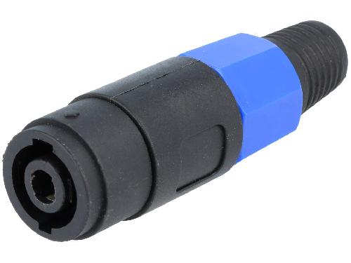 Raccords & Bouchons Fiche haut-parleur Male - 4 broches connecteur 4.8mm - Bleu