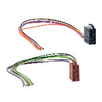 Fiche ISO installation autoradio Adaptateur radio ISO alimentation enceintes vers fils libres 40cm