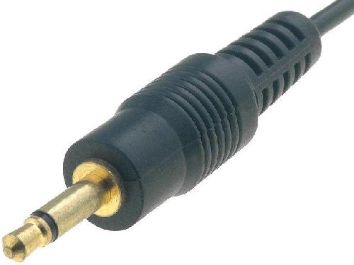 Cable Jack Fiche Jack Male 3.5mm 2pin doree avec cable 80cm