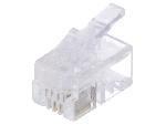 Accessoire Coffret De Communication - Connecteur Rj45 - Panneau De Brassage Fiche modulaire RJ10 male pour cable telephonique plat x10