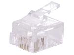 Accessoire Coffret De Communication - Connecteur Rj45 - Panneau De Brassage Fiche modulaire RJ11 male pour cable telephonique plat x10