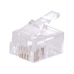 Fiche modulaire RJ11 male pour cable telephonique plat x10 Fiche modulaire RJ11 male pour cable telephonique plat x10