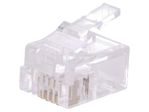 Accessoire Coffret De Communication - Connecteur Rj45 - Panneau De Brassage Fiche modulaire RJ11 male pour cable telephonique plat x10