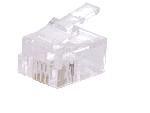 Accessoire Coffret De Communication - Connecteur Rj45 - Panneau De Brassage Fiche modulaire RJ11 male pour cable telephonique plat x10