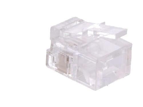 Accessoire Coffret De Communication - Connecteur Rj45 - Panneau De Brassage Fiche modulaire RJ11 male pour cable telephonique plat x10