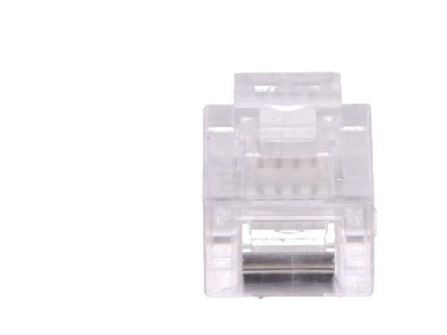 Accessoire Coffret De Communication - Connecteur Rj45 - Panneau De Brassage Fiche modulaire RJ11 male pour cable telephonique plat x10
