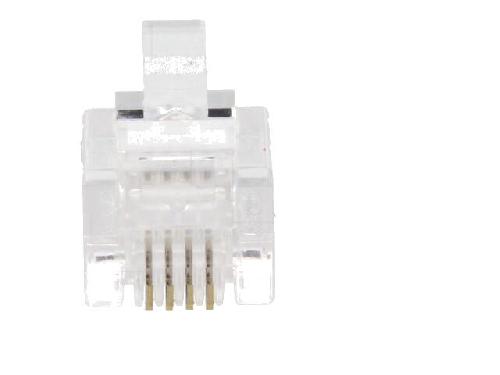 Accessoire Coffret De Communication - Connecteur Rj45 - Panneau De Brassage Fiche modulaire RJ11 male pour cable telephonique plat x10