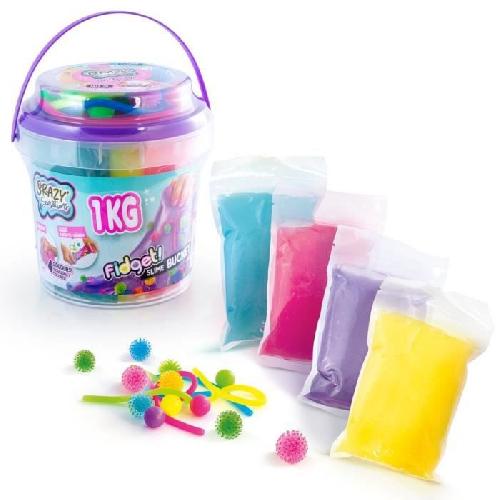 Jeu De Sable A Modeler Fidget Slime - Baril de 1kg - Canal Toys - Texture extensible et non collante - Inclus 14 fidget toys