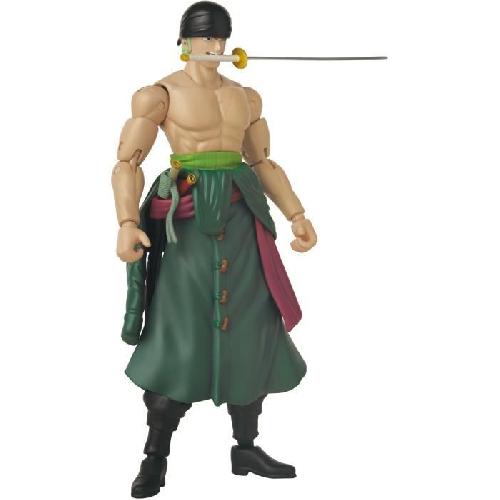 Figurine Miniature - Personnage Miniature Figurine Anime Heroes - BANDAI - One Piece Zoro Style 3 épées 17 cm - 16 points d'articulation