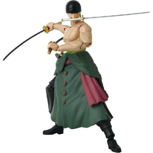 Figurine Miniature - Personnage Miniature Figurine Anime Heroes - BANDAI - One Piece Zoro Style 3 épées 17 cm - 16 points d'articulation