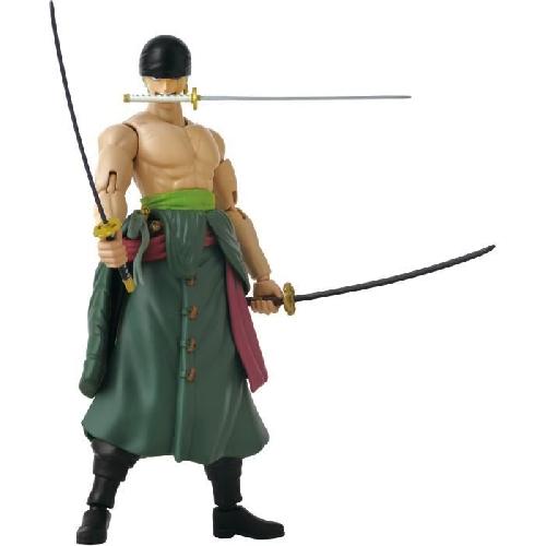 Figurine Miniature - Personnage Miniature Figurine Anime Heroes - BANDAI - One Piece Zoro Style 3 épées 17 cm - 16 points d'articulation