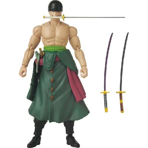 Figurine Miniature - Personnage Miniature Figurine Anime Heroes - BANDAI - One Piece Zoro Style 3 épées 17 cm - 16 points d'articulation