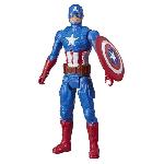 Figurine Miniature - Personnage Miniature Figurine Captain America 30 cm. jouet Avengers Titan Hero Series pour enfants a partir de 4 ans. Marvel