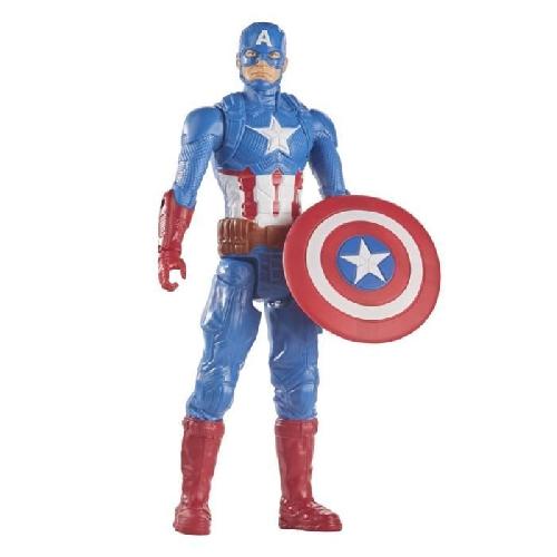 Figurine Miniature - Personnage Miniature Figurine Captain America 30 cm. jouet Avengers Titan Hero Series pour enfants a partir de 4 ans. Marvel