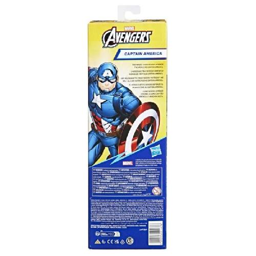 Figurine Miniature - Personnage Miniature Figurine Captain America 30 cm. jouet Avengers Titan Hero Series pour enfants a partir de 4 ans. Marvel