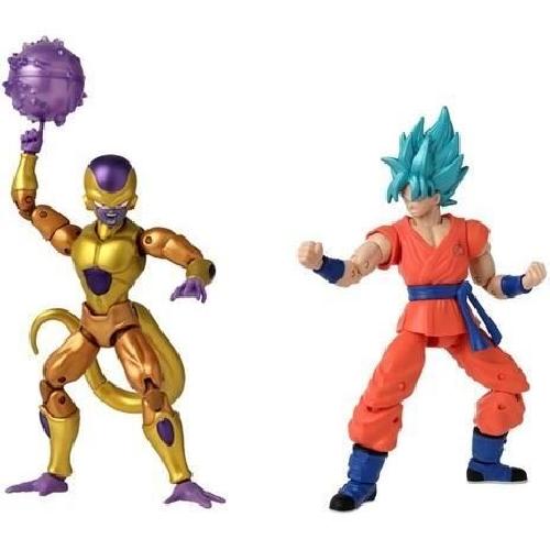 Figurine Miniature - Personnage Miniature Figurine Dragon Ball Super Dragon Stars 17 cm - Golden Freezer vs Super Saiyan Blue Goku - BANDAI