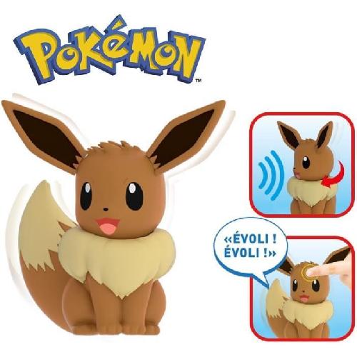 Figurine Miniature - Personnage Miniature Figurine électronique interactive - BANDAI - My Partner Evoli - Pokémon Marron - Pour enfant de 4 ans et plus