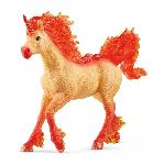 Figurine Miniature - Personnage Miniature Figurine Étalon Licorne de Feu Elementa - Figurine Cheval schleich a la Criniere et Queue Transparentes - Pour Garçons et Filles -