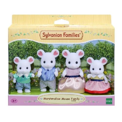 Figurine Miniature - Personnage Miniature Figurine Famille Souris Marshmallow Sylvanian - SYLVANIAN FAMILIES - 5308 - Articulée et Habillée - Mixte