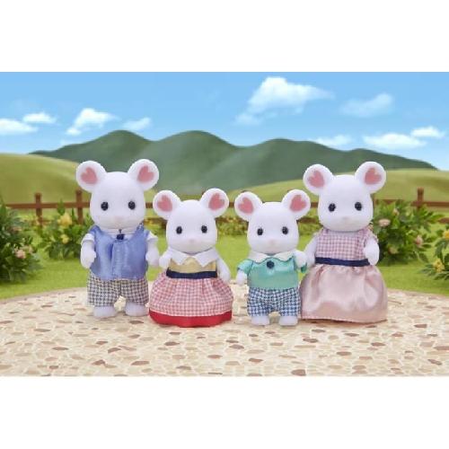 Figurine Miniature - Personnage Miniature Figurine Famille Souris Marshmallow Sylvanian - SYLVANIAN FAMILIES - 5308 - Articulée et Habillée - Mixte