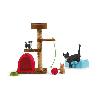 Figurine Miniature - Personnage Miniature Assortiment  de Figurines d'Animaux avec Chats et Chatons - Coffret de Jouets. Figurines réalistes avec Maman Chat et Chaton pour