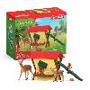 Figurine Miniature - Personnage Miniature Cabane des animaux de la foret. Coffre schleich 42658 Farm World. pour enfants des 3 ans