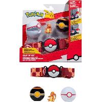 Figurine Miniature - Personnage Miniature Ceinture - BANDAI - Pokémon Clip ?N' Go - 1 ceinture. 2 Poké Balls et 1 figurine Salameche 5 cm