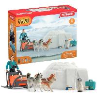 Figurine Miniature - Personnage Miniature Coffret Expédition en Antarctique. figurines animaux sauvages. Schleich 42558 Wild Life. Pour enfant des 3 ans