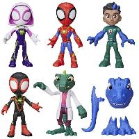 Figurine Miniature - Personnage Miniature Coffret Héros dinosaures et Lizard. 5 figurines. jouet de super-héros préscolaire. a partir de 3 ans. Spidey et ses Amis