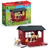 Figurine Miniature - Personnage Miniature Coffret Niche avec Golden Retriever. SCHLEICH 42722 Farm World. Des 4 ans