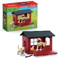 Figurine Miniature - Personnage Miniature Coffret Niche avec Golden Retriever. SCHLEICH 42722 Farm World. Des 4 ans