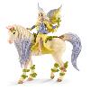 Figurine Miniature - Personnage Miniature Fée Sera avec Figurine Licorne aux fleurs - Fée Sirene Magique et Fantastique et Jouet Licorne - Coffret de Jouets Idéal pour les