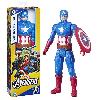 Figurine Miniature - Personnage Miniature Figurine Captain America 30 cm. jouet Avengers Titan Hero Series pour enfants a partir de 4 ans. Marvel