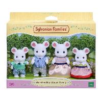 Figurine Miniature - Personnage Miniature Figurine Famille Souris Marshmallow Sylvanian - SYLVANIAN FAMILIES - 5308 - Articulée et Habillée - Mixte