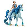 Figurine Miniature - Personnage Miniature Figurine Trition Aryon et Licorne Bleue -Set de 2 Pieces - Jouets Durables pour Divertissement et Jeux de Simulation - Cadeau pour