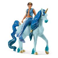 Figurine Miniature - Personnage Miniature Figurine Trition Aryon et Licorne Bleue -Set de 2 Pieces - Jouets Durables pour Divertissement et Jeux de Simulation - Cadeau pour