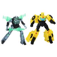 Figurine Miniature - Personnage Miniature Figurines Cyber-Combiner Bumblebee et Mo Malto. jouets interactifs pour filles et garçons.Transformers EarthSpark. des 6 ans