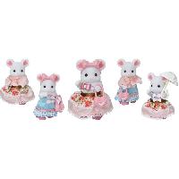 Figurine Miniature - Personnage Miniature Figurines miniatures - SYLVANIAN FAMILIES - 5540 - La valisette de mode et grande soeur souris marshmallow