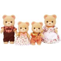 Figurine Miniature - Personnage Miniature Figurines miniatures - SYLVANIAN FAMILIES - La famille Ours - 4 personnages articulés et habillés avec soin