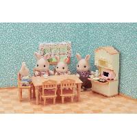 Figurine Miniature - Personnage Miniature Figurines miniatures - SYLVANIAN FAMILIES - La salle a manger - Set complet pour meubler une salle a manger