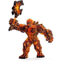 Figurine Miniature - Personnage Miniature Golem de lave avec arme. Schleich 42447 Eldrador Creature. Figurine d'action tres durable. Des 7 ans