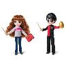 Figurine Miniature - Personnage Miniature Harry Potter - Coffret Deluxe Poupée 20cm Harry Potter et Hermione - Wizarding World - 4 tenues et 12 accessoires