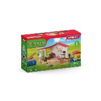 Figurine Miniature - Personnage Miniature Hôtel des Animaux de la Ferme - Grand coffret de 54 Pieces de Jouets Schleich avec Chien. Chat. Lapin. Accessoires et Plus - Cadeau