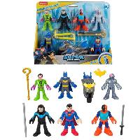 Figurine Miniature - Personnage Miniature Imaginext-DC Super Friends-Coffret de figurines Deluxe avec 9 ?l?ments - Imaginext - HXF94